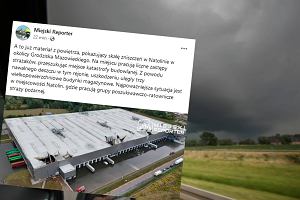 Nawałnica na Mazowszu spowodowała zniszczenia w trzech halach, wstrzymano loty i przeprowadzono setki interwencji ratunkowych.