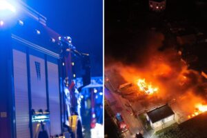 Ogień w okolicach Krakowa. W akcji gaśniczej 80 strażaków